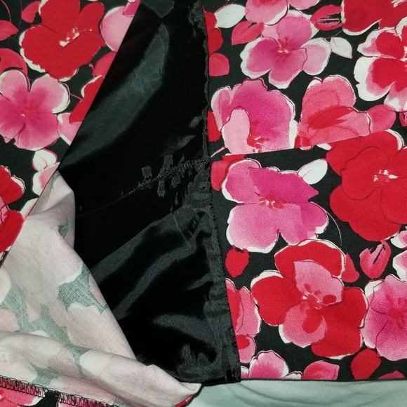 Pink & Red black lined Tea Dress - Picture 6 of 6